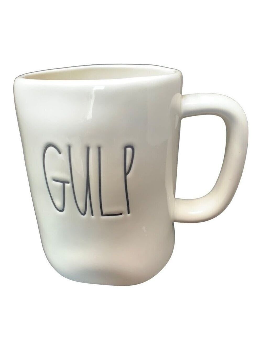 Rae Dunn Gulp Mug Large Coffee Cup White Ceramic 16 Oz Birthday Christmas Gift